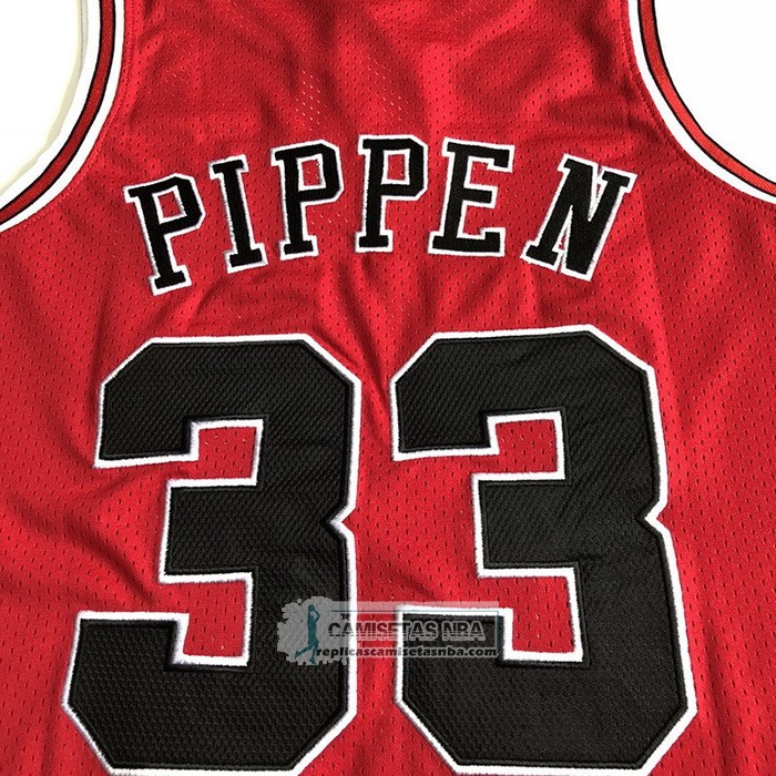 Camiseta Chicago Bulls Scottie Pippen NO 33 1997-98 NBA Finals Mitchell & Ness Rojo